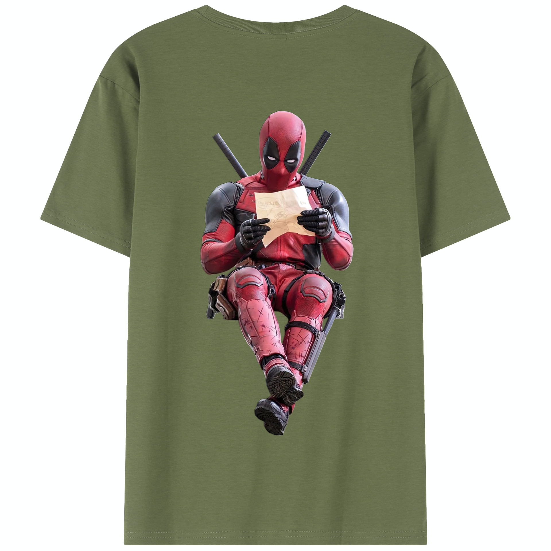 （画像用） Deadpool デッドプール 綿100％半袖Tシャツ（背面プリント）